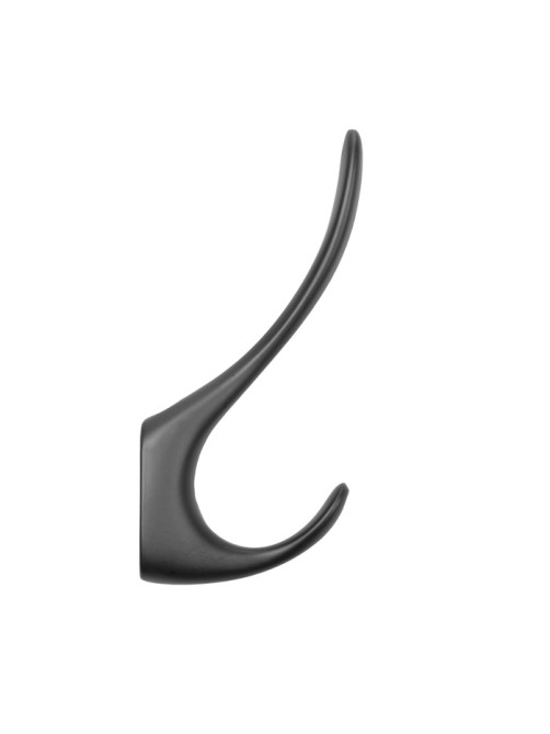 Крючок мебельный CAPPIO HEEL, двухрожковый, цвет черный