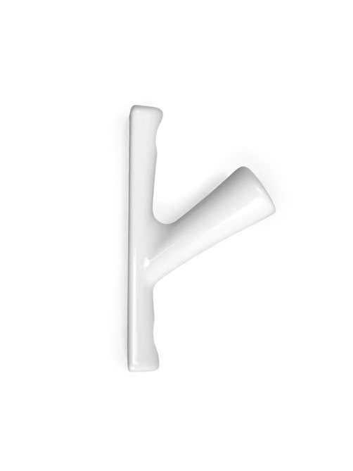 Крючок мебельный CAPPIO BRANCH, однорожковый, цвет белый, 4 шт.