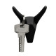 Крючок мебельный CAPPIO HORN, двухрожковый, цвет черный, 3 шт.