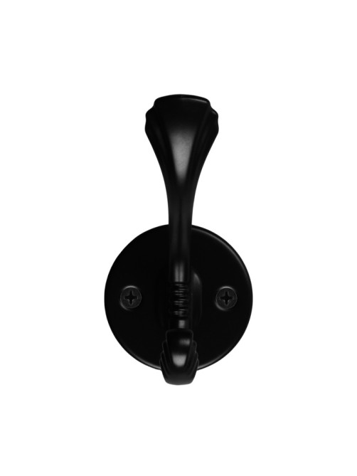 Крючок мебельный CAPPIO GRACE, двухрожковый, цвет черный, 4 шт.