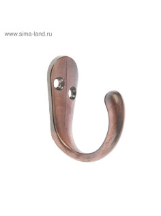 Крючок мебельный ТУНДРА TKO008, однорожковый, медь, 8 шт. TMP