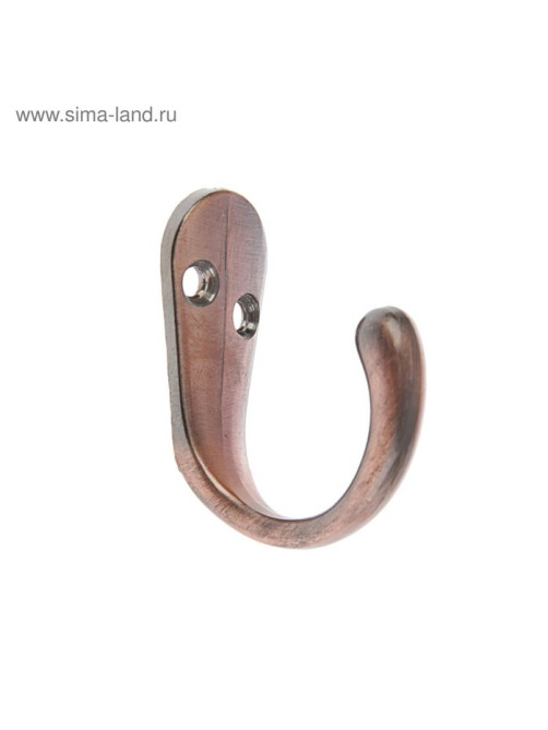 Крючок мебельный ТУНДРА TKO008, однорожковый, медь, 8 шт. TMP