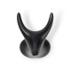 Крючок мебельный CAPPIO BAMBI, двухрожковый, цинк, цвет чёрный
