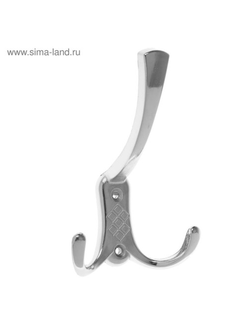Крючок мебельный ТУНДРА TKT003, трехрожковый, хром, 4 шт. TMP