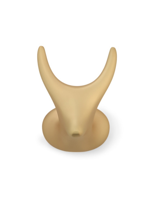 Крючок мебельный CAPPIO BAMBI, двухрожковый, цинк, цвет сатиновое золото