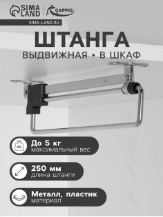 Штанга выдвижная для шкафа CAPPIO Light, 250 мм