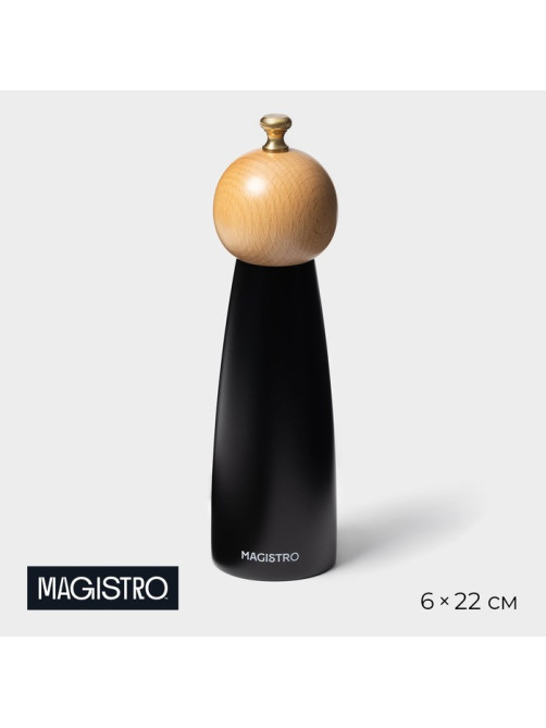Мельница для специй Magistro Ollander, 22 см, чёрная