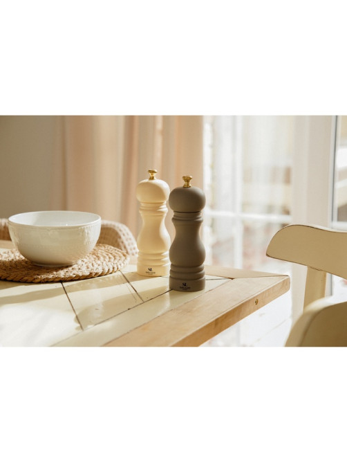 Набор мельниц для специй SL Home «Афины», 2 шт., 17 см, цвет молочный, серый