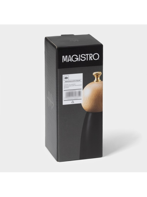 Мельница для специй Magistro Ollander, 17 см, чёрная