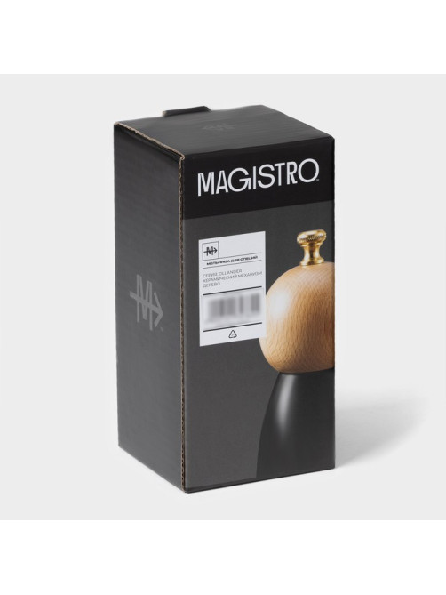 Мельница для специй Magistro Ollander, 13.5 см, чёрная