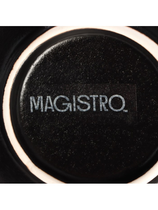 Менажница 3 ячейки Magistro «Галактика», 24.5×24.5×13.5 см, фарфор, чёрная