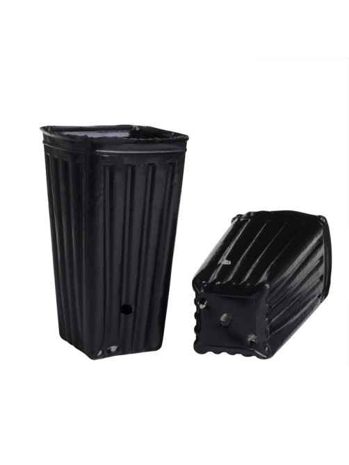 Пакет для рассады, 1.5 л, 11×11 см, h=20 см, полиэтилен, чёрный, Greengo