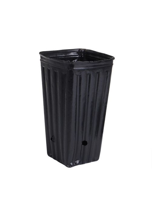 Пакет для рассады, 1.5 л, 11×11 см, h=20 см, полиэтилен, чёрный, Greengo