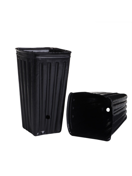 Пакет для рассады, 1.5 л, 11×11 см, h=20 см, полиэтилен, чёрный, Greengo