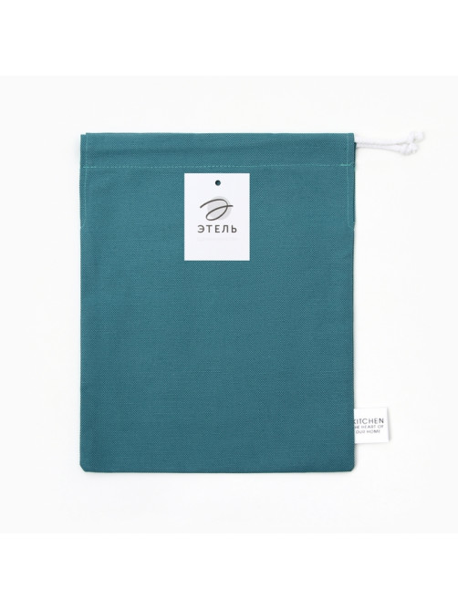Мешочек текстильный «Этель» Home collection, 27×34 см, 45% лён, 55% хлопок, изумрудный