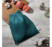 Мешочек текстильный «Этель» Home collection, 27×34 см, 45% лён, 55% хлопок, изумрудный