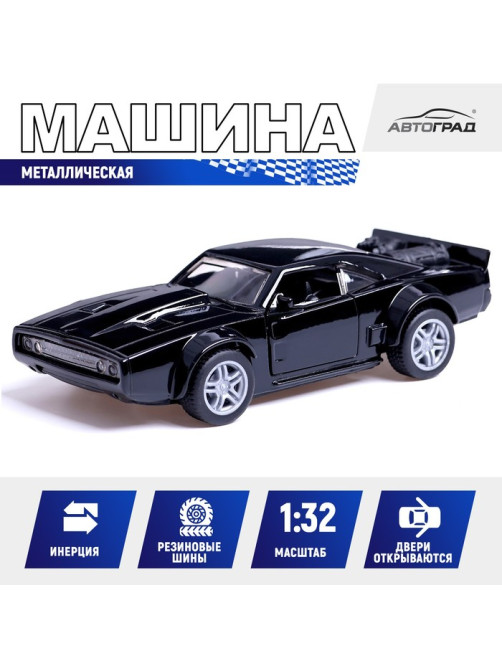 Машинка металлическая «Форсаж», 1:32, инерционная, открываются двери, цвет черный