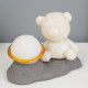 Фигурка световая RISALUX «Медвежонок у Сатурна», LED-ночник, 2 Вт, LR44, 5×8×13 см
