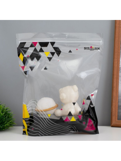 Фигурка световая RISALUX «Медвежонок у Сатурна», LED-ночник, 2 Вт, LR44, 5×8×13 см