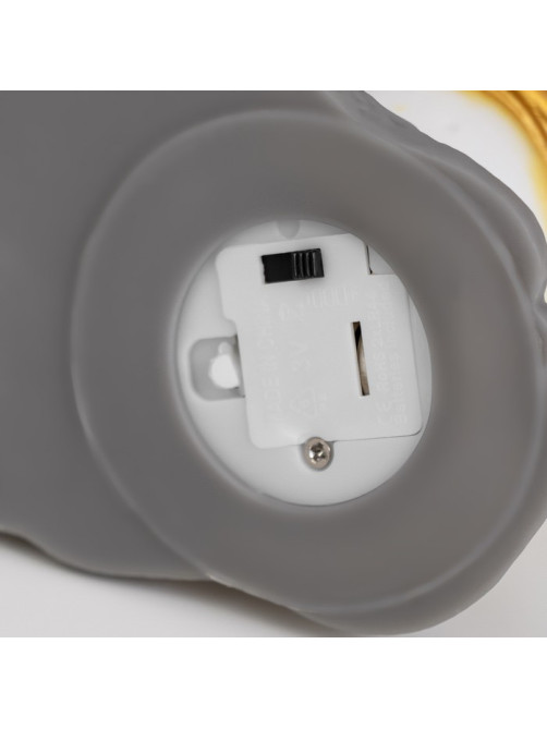 Фигурка световая RISALUX «Медвежонок у Сатурна», LED-ночник, 2 Вт, LR44, 5×8×13 см