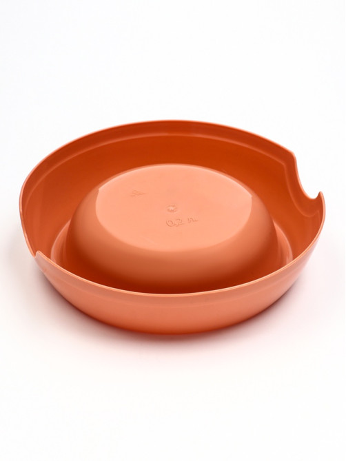 Миска для кошек и собак, 200 мл, 14.5×3 см, пластик, кирпичная
