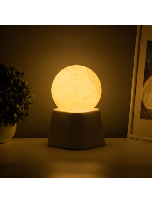 Лампа настольная «Полная луна»LED 1×40 Вт Е27 белый 12×12×21 см