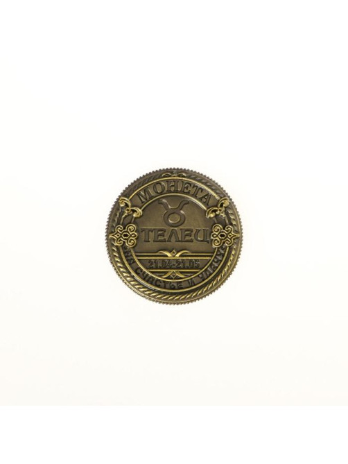 Монета сувенир знак зодиака «Телец», d=2.5 см