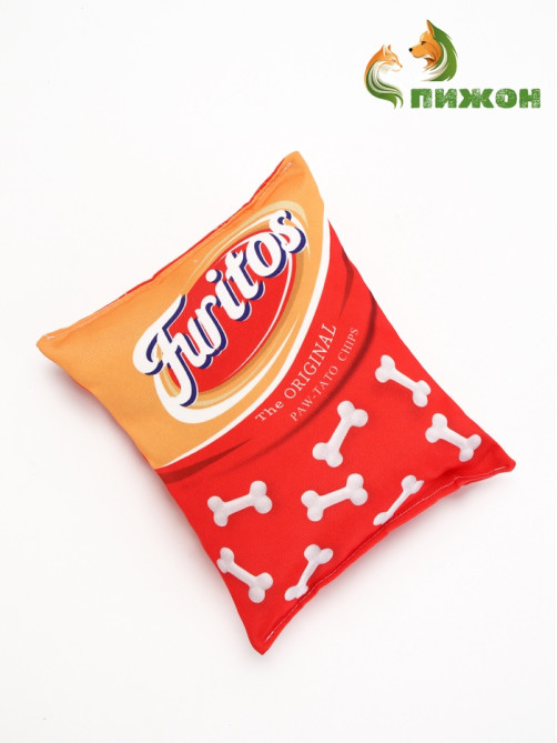 Игрушка текстильная для собак Furitos, 14×17 см, красная