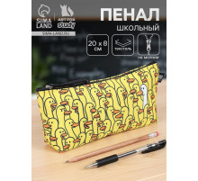 Пенал школьный, текстиль, «Гуси»