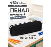 Пенал школьный на молнии Calligrata, 1 отделение, чёрный