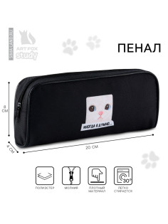 Пенал школьный, текстиль, 8×20×4 см «Не понял»