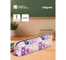 Пенал школьный Calligrata «Кошки», на молнии, 1 отделение, МИКС