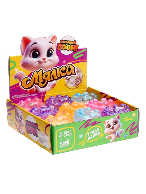 Антистресс сквиш мялка Funny toys «Лапка», сахарный бум, МИКС