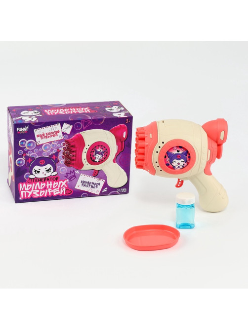 Генератор мыльных пузырей Funny toys «Зайчик», розовый, 18×10×18 см