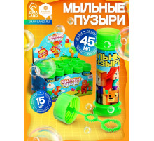 Мыльные пузыри, 45 мл, зелёные, (набор 15 шт.)