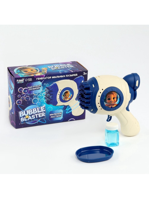 Генератор мыльных пузырей Funny toys «Зайчик», синий, 18×10×18 см