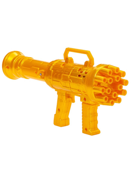 Генератор мыльных пузырей Funny toys «Пулемёт», золотой, 23.6×10.8 см