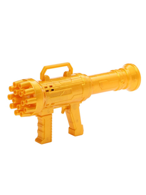 Генератор мыльных пузырей Funny toys «Пулемёт», золотой, 23.6×10.8 см