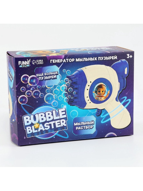 Генератор мыльных пузырей Funny toys «Зайчик», синий, 18×10×18 см