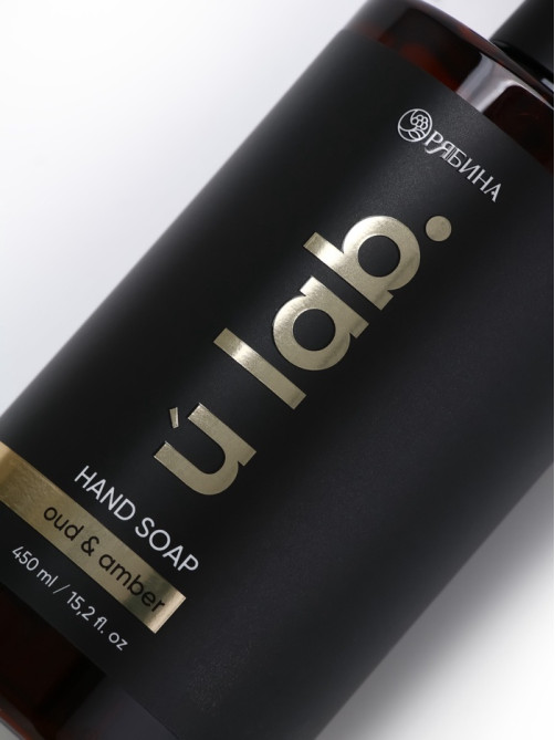 Мыло для рук жидкое, 450 мл, аромат уда и амбры, ULAB