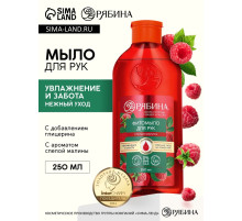 Мыло жидкое для рук, увлажнение и забота, аромат малины, 250 мл, Рябина