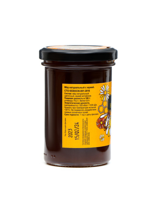 Мёд Алтайский с мумиё Vitamuno, 300 г (стекло)