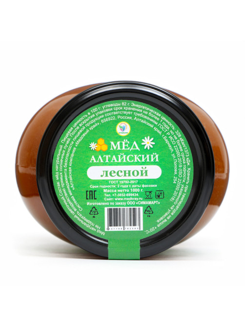 Мёд Алтайский Лесной Vitamuno, 1 кг (стекло)