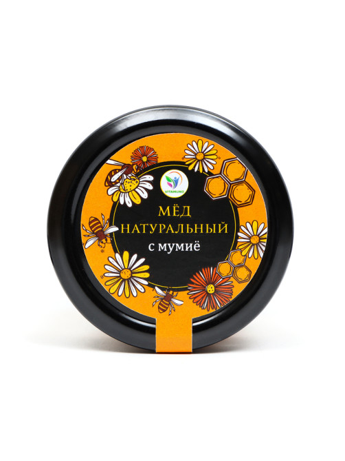 Мёд Алтайский с мумиё Vitamuno, 300 г (стекло)