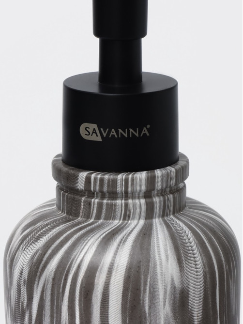Набор аксессуаров для ванной комнаты SAVANNA, 2 предмета, дозатор, стакан, серый