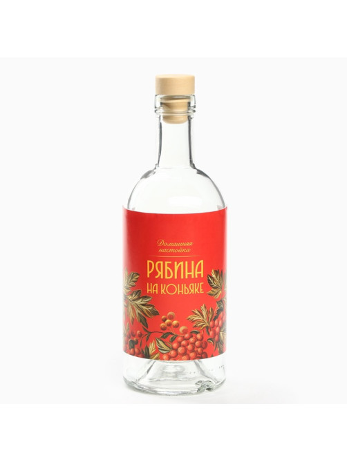 Подарочный набор для приготовления настойки «Рябина на коньяке», набор трав и специй 74 г, бутылка 500 мл., инструкция