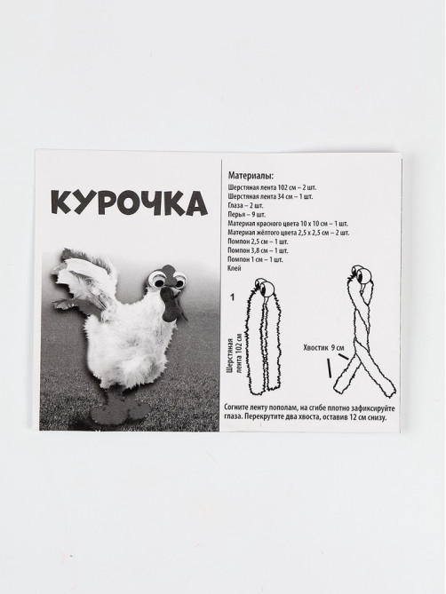 Набор для творчества: создание игрушки и раскраска «Веселая курочка»