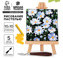 Рисование пастелью c холстом на подрамнике «Ромашки», набор для творчества