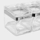 Набор ёмкостей для специй на подставке Magistro Glace, 8 предметов: контейнер 200 мл 4 шт., ложка 4 шт., акрил, прозрачный
