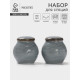 Набор для специй Magistro Alpine Frost, 2 предмета: перечница, солонка, 80 мл, 5×6 см, фарфор, голубовато-серый